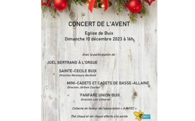 10 décembre 2023 – Concert de l’Avent à Buix