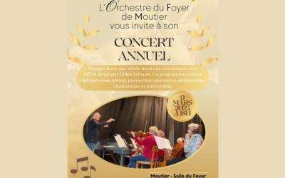 9 mars 2024 – L&rsquo;Orchestre du Foyer de Moutier en faveur de l&rsquo;AJAFEC